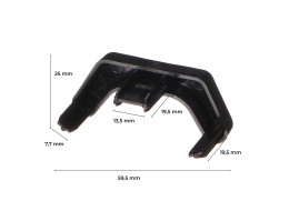 Kunststoff-Endkappe der Schiene des Fahrradträgers BIKE 2 / 3 / 4, schwarz - Ersatzteil