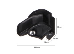 Kunststoffschließe für Spannband des Fahrradträgers BIKE 2 / 3 / 4, schwarz - Ersatzteil