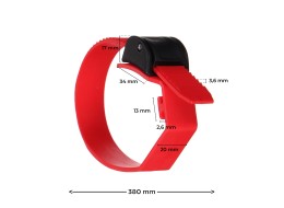 Schnellspannband für Fahrradträger an der Anhängerkupplung, Länge 38 cm, rot - Ersatzteil