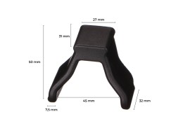 Kunststoff-Endkappe der Schiene des Fahrradträgers E-BIKE 2, schwarz - Ersatzteil