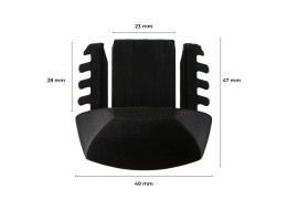 Kunststoff-Endkappe für Dachquerträger ROOF RACK IN / FIX, schwarz - Ersatzteil