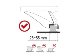 Aluminium-Querträger mit Schloss ROOF RACK IN 1, 120cm, Tragfähigkeit 90kg