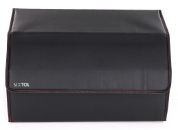 Kofferraum-Organizer CAR COMPACT LEATHER L, 2 Fächer, faltbar, mit Deckel