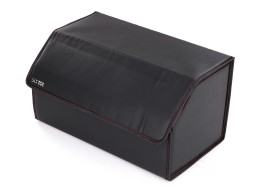 Kofferraum-Organizer CAR COMPACT LEATHER L, 2 Fächer, faltbar, mit Deckel