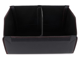 Kofferraum-Organizer CAR COMPACT LEATHER L, 2 Fächer, faltbar, mit Deckel