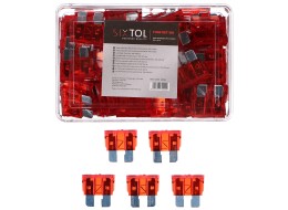 Satz Flachsicherungen fürs Auto MECHANIC FUSE SET 10A, 100 St.