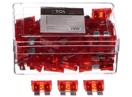Satz Flachsicherungen fürs Auto MECHANIC FUSE SET 10A, 100 St.