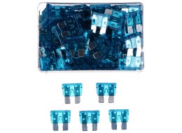 Satz Flachsicherungen fürs Auto MECHANIC FUSE SET 15A, 100 St.