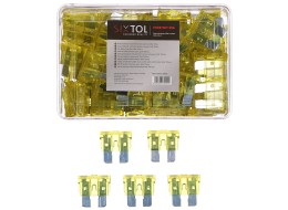 Satz Flachsicherungen fürs Auto MECHANIC FUSE SET 20A, 100 St.