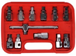 Satz zum Ölablassen MECHANIC OIL DRAIN SET 12, Sechskant + Vierkant, 12-teilig