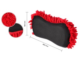 Autowaschschwamm CAR DETAILING WASH 1, 24 x 12,5 x 6 cm, schwarz-rot