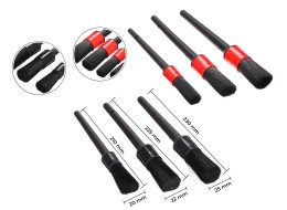 Set präziser Bürsten zur Autoreinigung CAR DETAILING BRUSH 6, 6-teilig