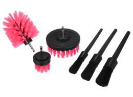 Multifunktionales Werkzeugset zum Reinigen und Waschen des Autos CAR DETAILING PINK 9, 9 Stück