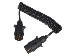 Spiralförmiges Verbindungskabel für Anhängerstecker TRAILER CABLE 3, 7-7polig, 3 m