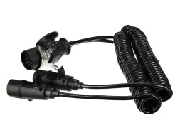 Spiraladapter 15-polig auf 2×7-polige Stecker (S+N) TRAILER CABLE 9, 24V, 3,5m
