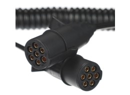 Spiralkabel 7-polig Typ N TRAILER CABLE 11, Kunststoffstecker, 24V, 3,5 m