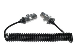 Spiralkabel 7-polig Typ S TRAILER CABLE 12, Metallstecker, 24V, 3,5 m