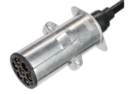 Spiralkabel 7-polig Typ N TRAILER CABLE 13, Metallstecker, 24V, 3,5m