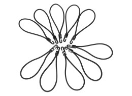 Set von Spanngummis mit Kunststoffhaken CARGO CORD SET 2, 20 cm, 10 Stk