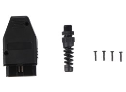 OBD-II-Stecker mit 16 Pins zur Montage eines eigenen Kabels MECHANIC CABLE 29, schwarz