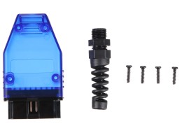 OBD-II-Stecker mit 16 Pins zur Montage eines eigenen Kabels MECHANIC CABLE 31, blau