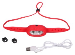Stirnlampe mit Gummiband HEADLAMP STAR, 120 lm, LED, USB