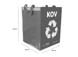 Taschen für die Mülltrennung SORT EASY 4 METAL, 30x30x40 cm, 4x36 l, 4 Stück