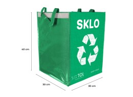 Tasche für die Mülltrennung SORT EASY GLASS, 30x30x40 cm, 36 l