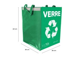 Taschen zur Mülltrennung SORT EASY 3 BASIC FR, 30×30×40 cm, 3 x 36 l, 3 Stk.
