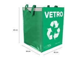 Taschen für die Mülltrennung SORT EASY 3 BASIC IT, 30x30x40 cm, 3 x 36 l, 3 Stück