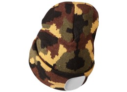 Mütze mit Stirnlampe 180 lm, wiederaufladbar, USB, Einheitsgröße, Baumwolle/PE, camouflage