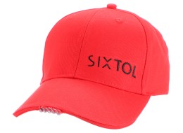 Schirmmütze mit LED-Licht B-CAP 25 lm, wiederaufladbar, USB, Einheitsgröße, rot