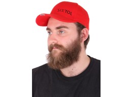 Schirmmütze mit LED-Licht B-CAP 25 lm, wiederaufladbar, USB, Einheitsgröße, rot
