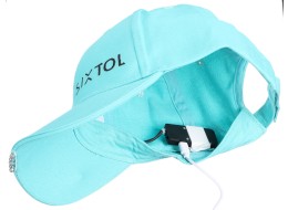 Schirmmütze mit LED-Licht B-CAP 25 lm, wiederaufladbar, USB, Einheitsgröße, türkis