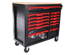 Werkstattwagen mit Werkzeug MECHANIC TROLLEY TITAN 1559, 13 Schubladen, 1559 Teile Werkzeug