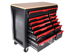 Werkstattwagen mit Werkzeug MECHANIC TROLLEY TITAN 1559, 13 Schubladen, 1559 Teile Werkzeug