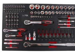 Werkstattwagen mit Werkzeug MECHANIC TROLLEY TITAN 1559, 13 Schubladen, 1559 Teile Werkzeug