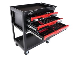 Werkstattwagen mit Werkzeug MECHANIC TROLLEY JASON 80, 3 Schubladen, 1 Ablage, 80 Teile Werkzeug