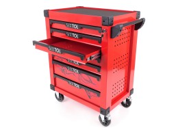 Werkstattwagen MECHANIC TROLLEY KEVIN RED 80, 7 Schubladen, 80-tlg. Werkzeug