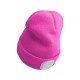 Mütze mit Stirnlampe 180 lm, wiederaufladbar, USB, Einheitsgröße, Baumwolle/PE, rosa