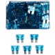 Satz Flachsicherungen fürs Auto MECHANIC FUSE SET 15A, 100 St.