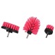 Bürstenset für Bohrmaschine zur Autoreinigung CAR DETAILING DRILL BRUSH PINK 3, 3 Stück