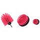 Bürstenset für Bohrmaschine zur Autoreinigung CAR DETAILING DRILL BRUSH PINK 3, 3 Stück