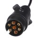 Spiralförmiges Verbindungskabel für Anhängerstecker TRAILER CABLE 3, 7-7polig, 3 m