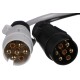 Kabeladapter für Anhängersteckdose TRAILER CABLE 5, von 13-polig auf 7-polig N+S, 35 cm