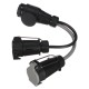 Kabeladapter Stecker der Anhängevorrichtung TRAILER CABLE 6, von 13-polig auf 7-polig N+S, 35 cm
