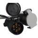 Kabeladapter Stecker der Anhängevorrichtung TRAILER CABLE 6, von 13-polig auf 7-polig N+S, 35 cm