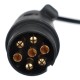 Verlängerungskabel 7-polig - Anhängersteckdose + Stecker TRAILER CABLE 7, 12V, 5m