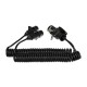 Spiraladapter 15-polig auf 2×7-polige Stecker (S+N) TRAILER CABLE 9, 24V, 3,5m
