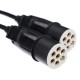 Spiralkabel 7-polig Typ S TRAILER CABLE 10, Kunststoffstecker, 24V, 3,5 m